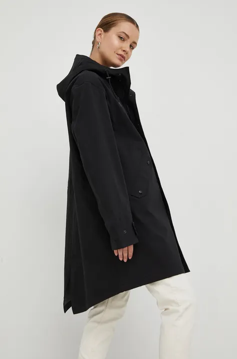 Куртка The Kooples жіноча колір чорний перехідна