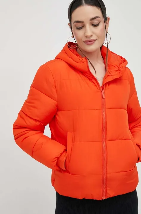 куртка Pieces женская цвет оранжевый зимняя