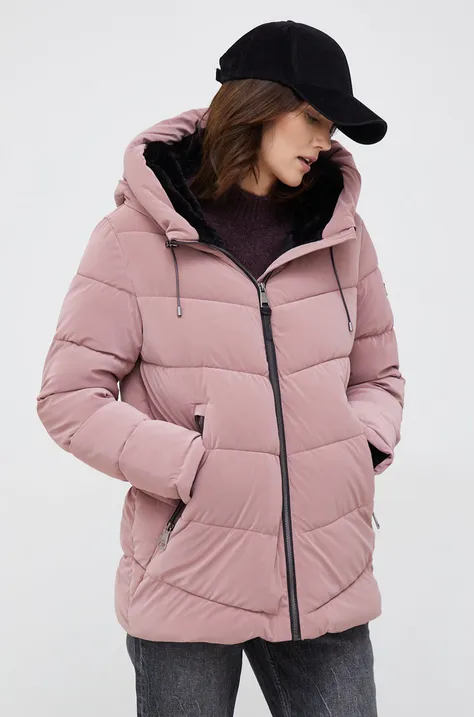 Dkny kurtka damska kolor różowy zimowa