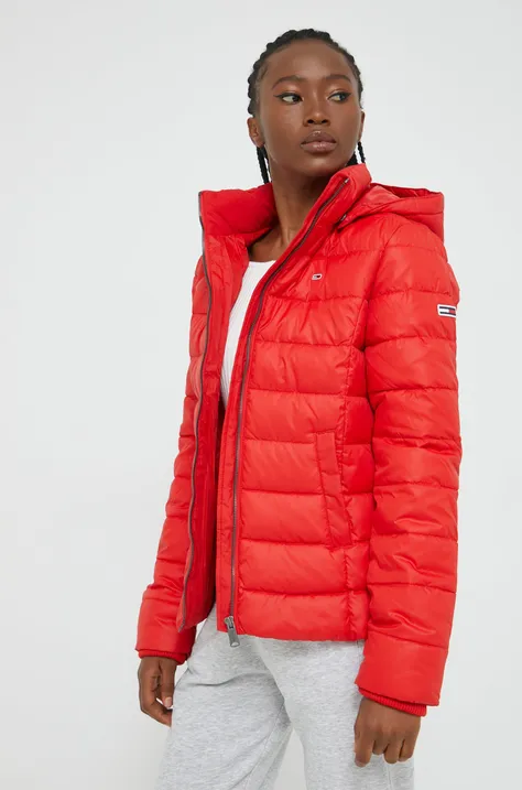 Куртка Tommy Jeans жіноча колір червоний зимова