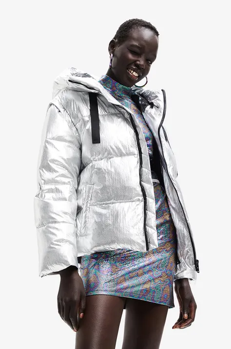Куртка Desigual жіноча колір срібний зимова