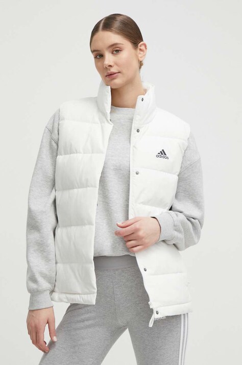 Пухова безрукавка adidas жіночий колір білий зимовий