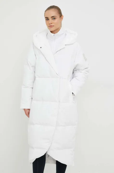 adidas kurtka puchowa damska kolor biały zimowa