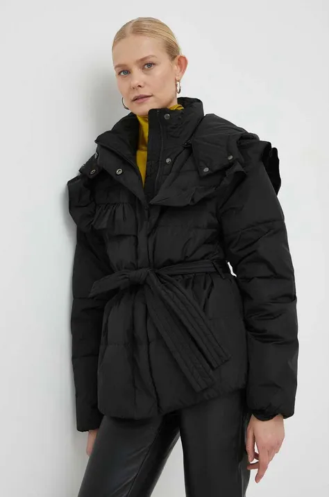 Пухова куртка Bruuns Bazaar жіноча колір чорний зимова