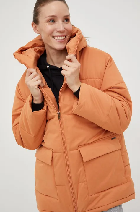 Billabong kurtka damska kolor pomarańczowy zimowa