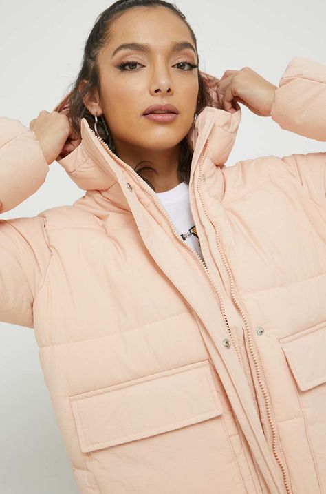 Яке Champion в оранжево със зимна изолация с уголемена кройка