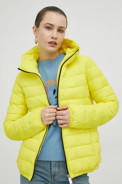 Куртка BOSS жіноча колір жовтий перехідна
