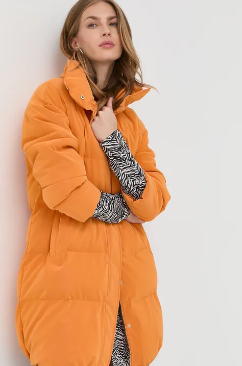 Patrizia Pepe kurtka damska kolor pomarańczowy zimowa