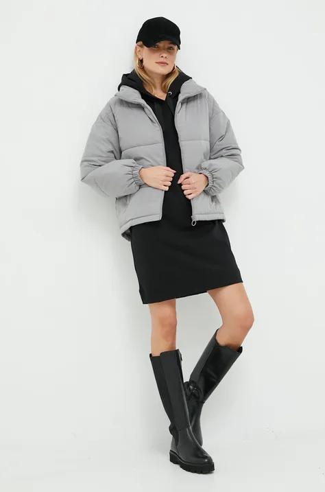 Куртка Sisley женская цвет серый зимняя oversize