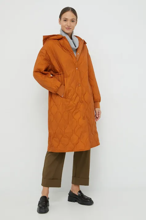 Куртка United Colors of Benetton женская цвет оранжевый переходная oversize