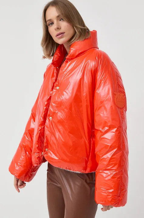 Pinko rövid kabát női, narancssárga, téli, oversize