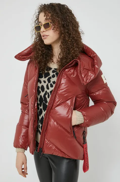 Пуховая куртка After Label женская цвет бордовый зимняя
