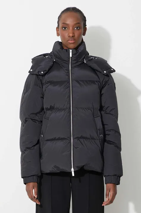 Péřová bunda Woolrich Alsea dámská, černá barva, zimní