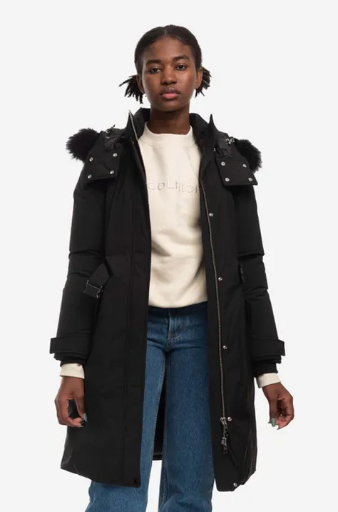 Pernata jakna Woolrich za žene, boja: crna, za zimu, CFWWOU0716FRUT3128-100
