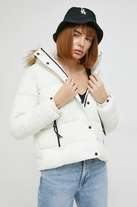 Куртка Superdry жіноча колір білий зимова