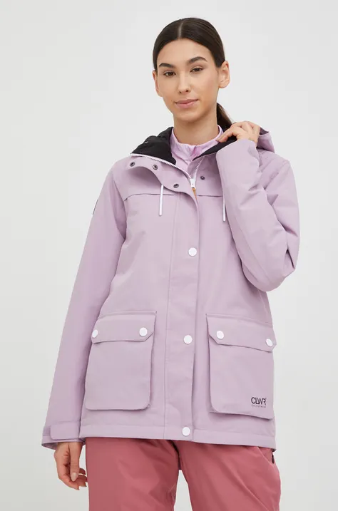 Smučarska jakna Colourwear Ida vijolična barva