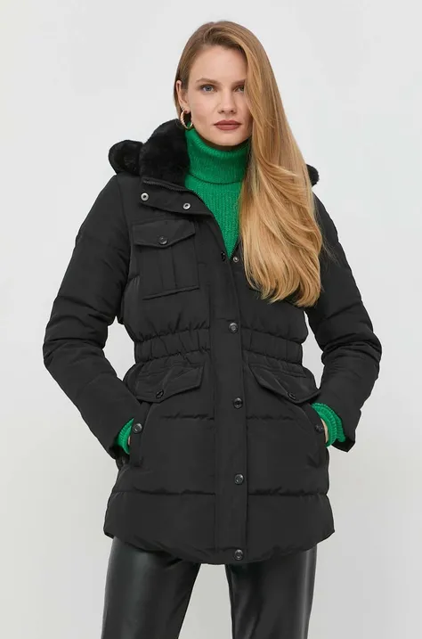 Pernata jakna Morgan za žene, boja: crna, za zimu