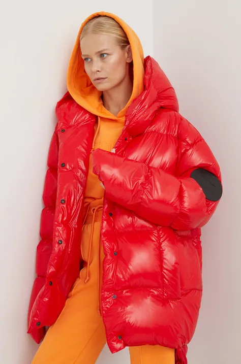MMC STUDIO kurtka puchowa Jesso Gloss kolor czerwony zimowa oversize