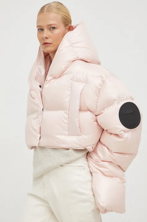 Pernata jakna MMC STUDIO Maffo za žene, boja: ružičasta, za zimu, oversize