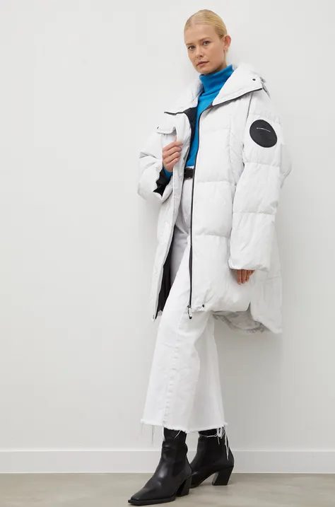MMC STUDIO kurtka puchowa Moonwalk damska kolor biały zimowa oversize