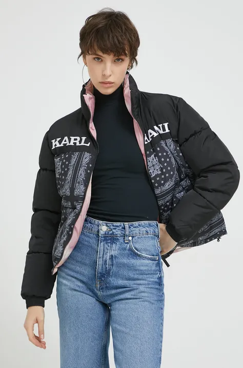 Karl Kani geaca cu doua fete Retro Reversible Puffer Jacket