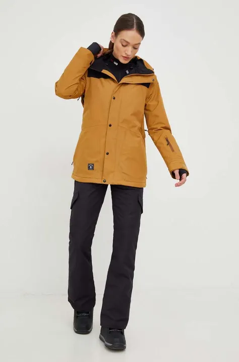 Smučarska jakna Volcom rjava barva