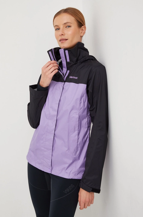 Marmot geaca de ploaie Precip Eco femei, culoarea violet