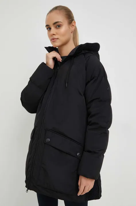 Пухова куртка Peak Performance жіноча колір чорний зимова