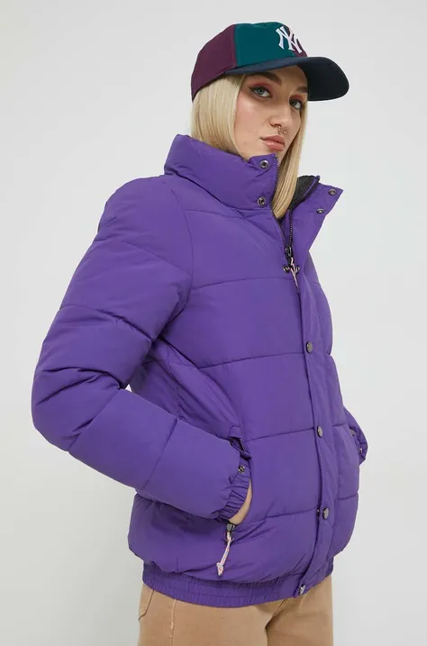 Superdry kurtka damska kolor fioletowy zimowa