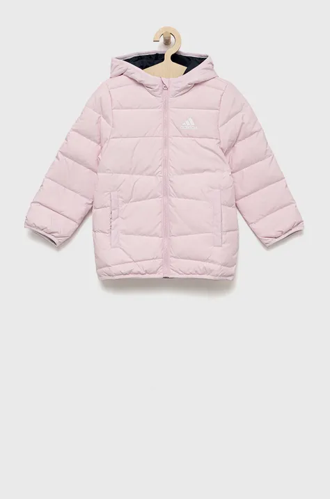 Otroška jakna adidas Performance roza barva