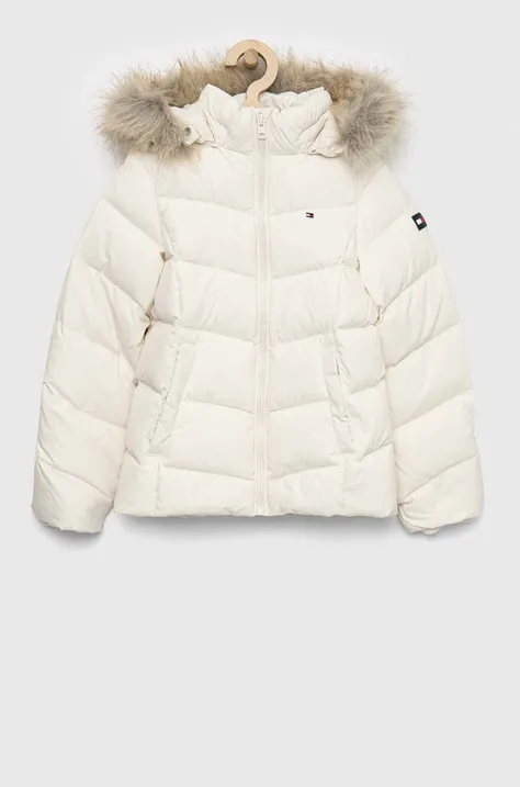 Дитяча пухова куртка Tommy Hilfiger колір білий