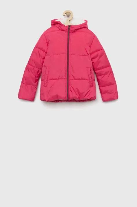 Otroška jakna United Colors of Benetton roza barva