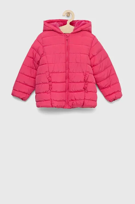 Παιδικό μπουφάν United Colors of Benetton χρώμα: ροζ
