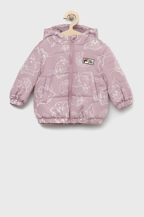 Дитяча куртка Fila колір рожевий