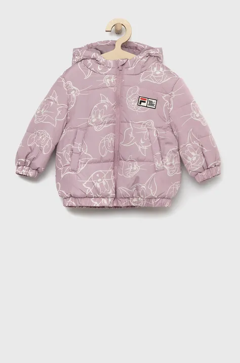 Дитяча куртка Fila колір рожевий