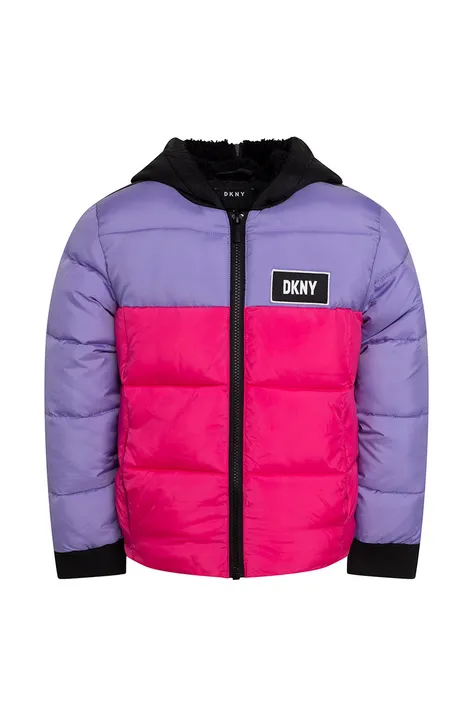 Παιδικό μπουφάν DKNY χρώμα: ροζ