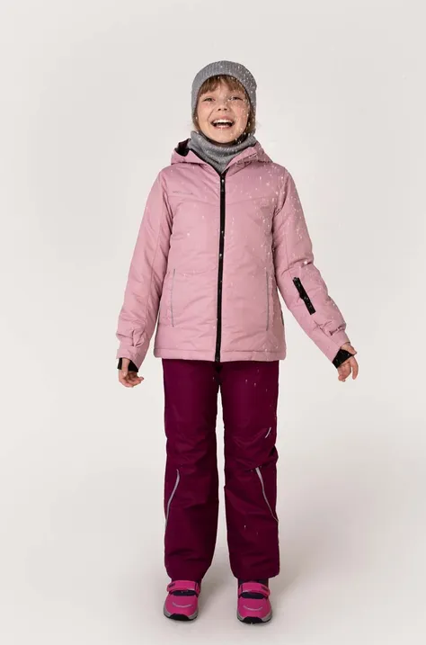 Dětská lyžařská bunda Lemon Explore růžová barva