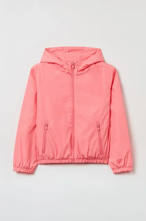 Παιδικό μπουφάν OVS χρώμα: ροζ
