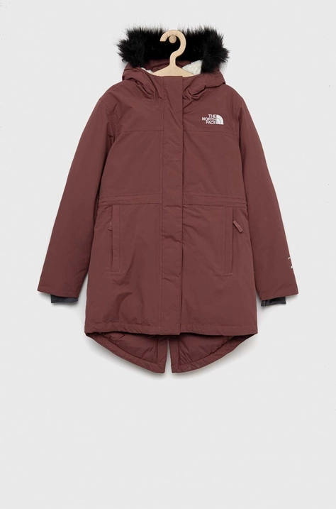 Детская пуховая куртка The North Face цвет розовый