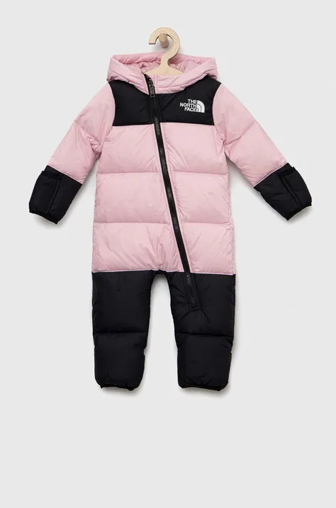 The North Face kombinezon puchowy niemowlęcy BABY 1996 RETRO NUPTSE ONE PIECE kolor różowy
