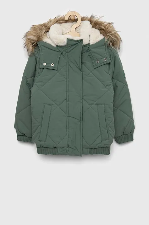Abercrombie & Fitch kurtka dziecięca kolor zielony