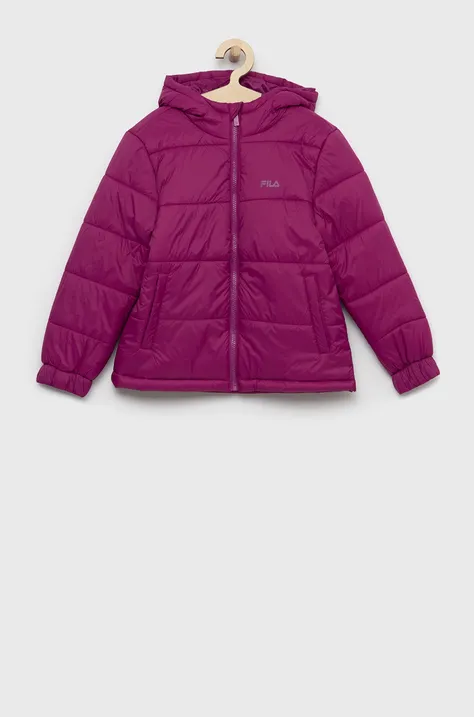 Dětská bunda Fila růžová barva