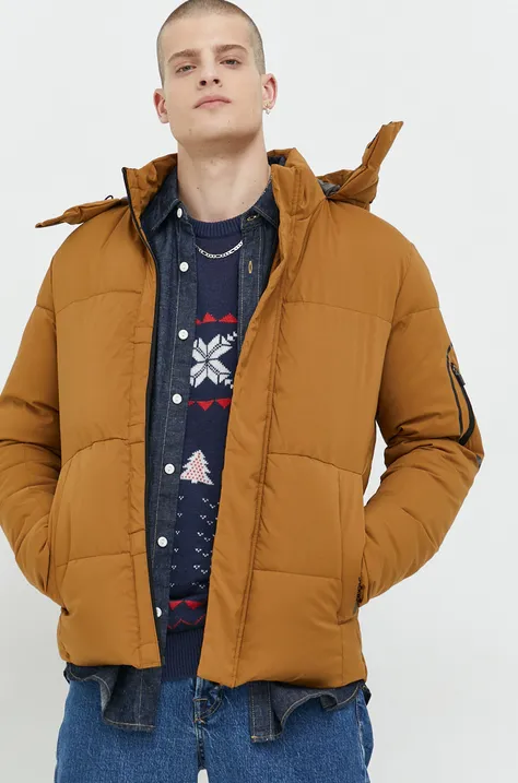 Куртка Jack & Jones чоловіча колір коричневий зимова