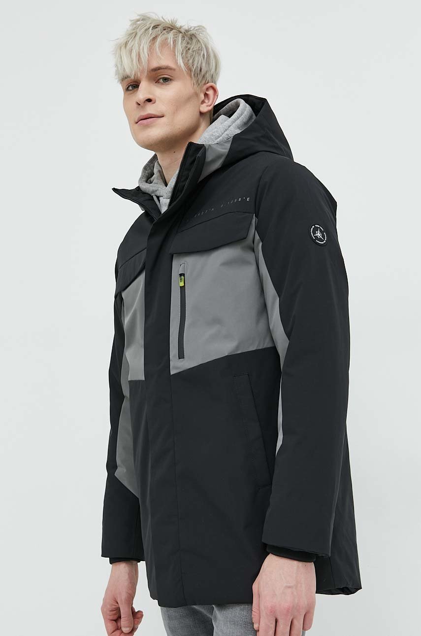 Μπουφάν Jack & Jones χρώμα: μαύρο