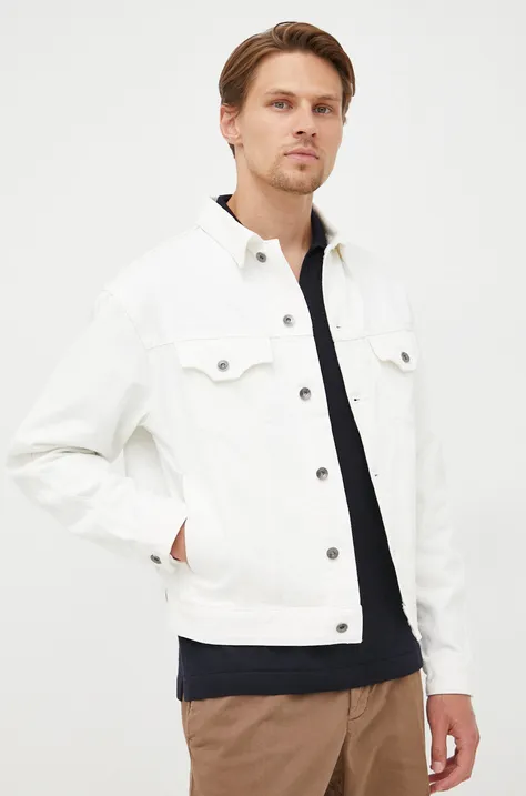 Джинсова куртка Tiger Of Sweden чоловіча колір білий перехідна