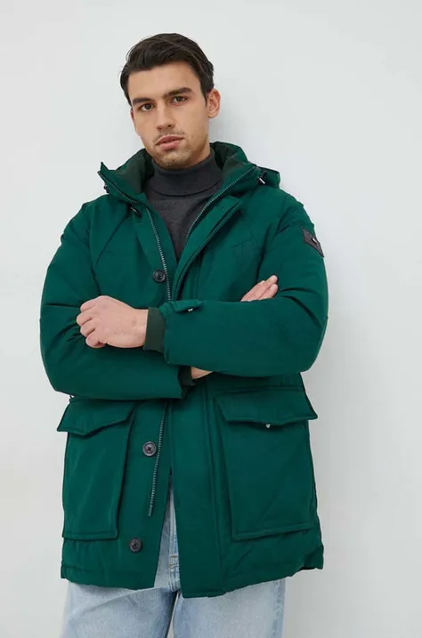 Tommy Hilfiger kurtka puchowa męska kolor zielony zimowa
