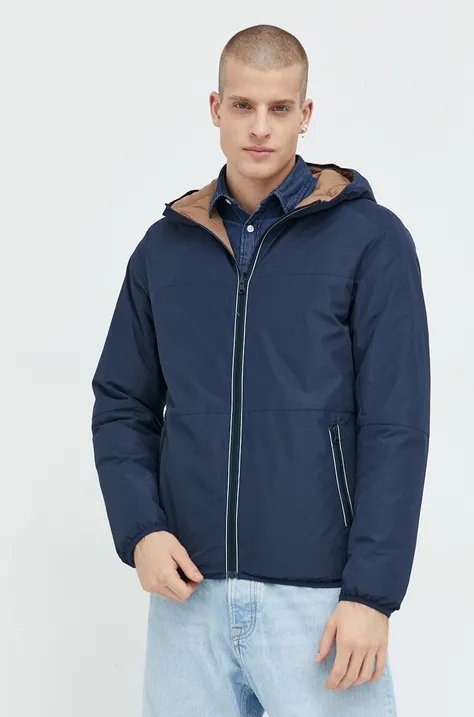 Dvostranska jakna Produkt by Jack & Jones moška, mornarsko modra barva,