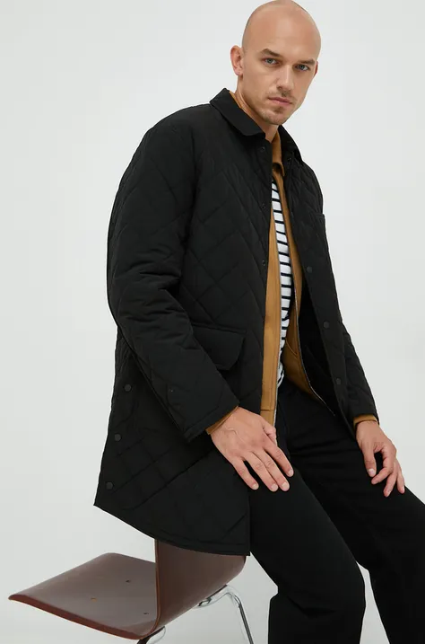 Sisley kurtka męska kolor czarny przejściowa