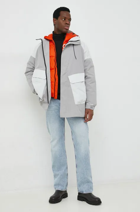 Куртка Calvin Klein Jeans чоловіча колір сірий зимова