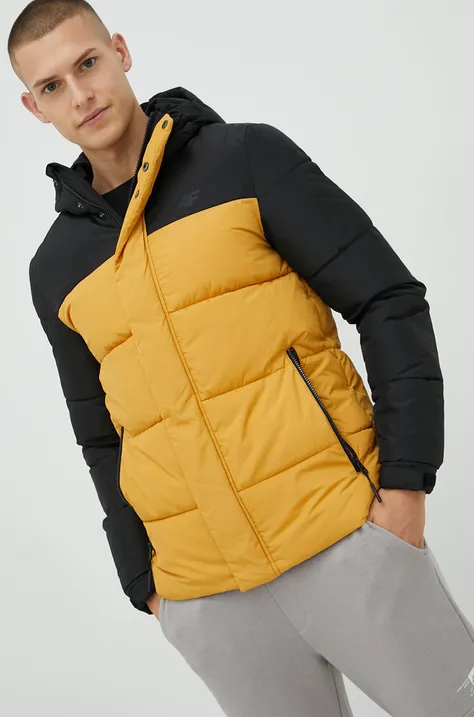 Куртка 4F чоловіча колір жовтий зимова